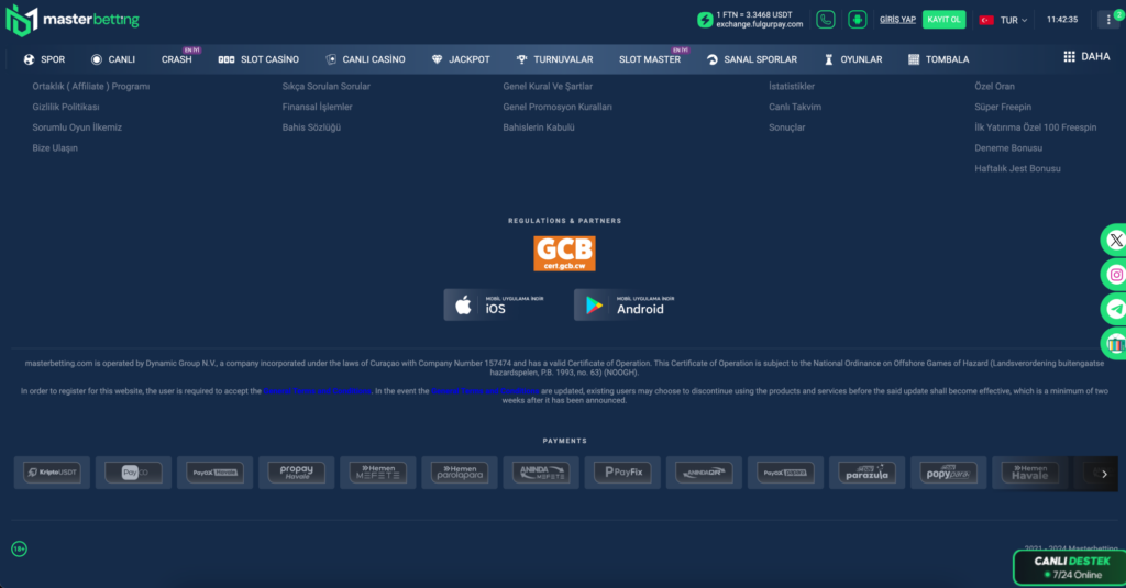 masterbetting altyapısı